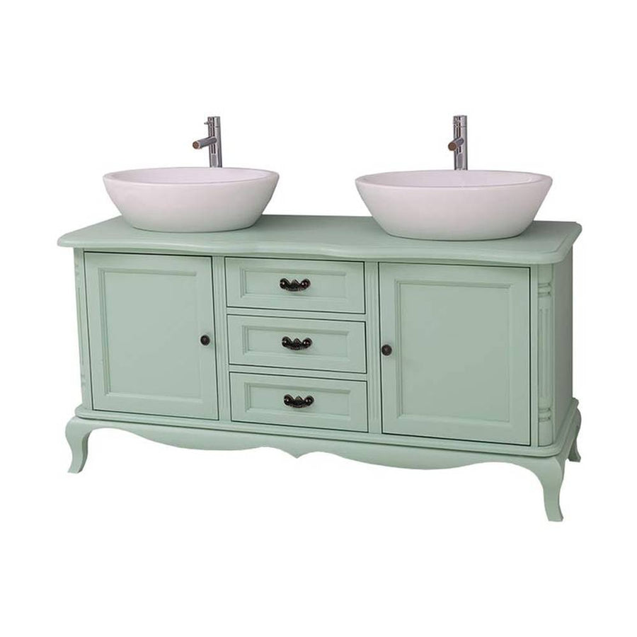 Fenyőfából készült 3 fiókos mosdószekrény