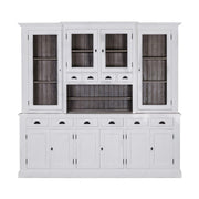 Óriás méretű, tömör fenyőfából készült, 245 cm hosszú és 225 cm magas tálalószekrény