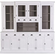 Óriás méretű, tömör fenyőfából készült, 245 cm hosszú és 225 cm magas tálalószekrény