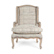 Kolonial stílusú, újrahasznosított magófából készült füles fotel.