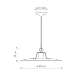 Rusztikus, vidéki stílusú, állítható magasságú, antikolt, repesztett felületű mázas kerámiából és rozsdás fémből készült, textilburkolatú vezetékkel kialakított, kézműves függeszték lámpa.