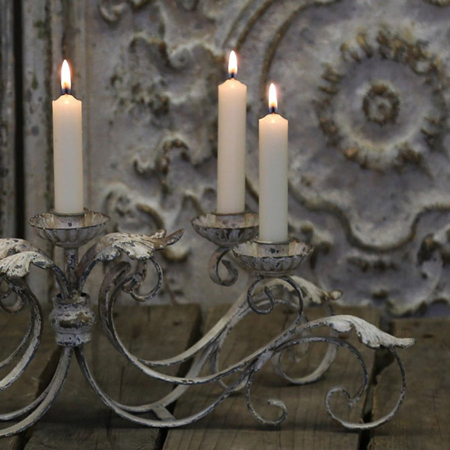 Shabby Chic stílusú ötágú Antoinette gyertyatartó