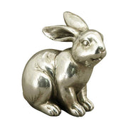 14,5 cm magas, glamour stílusú, ezüst színű húsvéti nyuszi figura