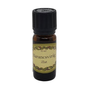 Narancsvirág illatú illóolaj barna üvegben.