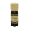 Vanília illóolaj 10 ml-es barna üvegcsében, krémszínű kupakkal, édes, krémes illattal, párologtatásra.