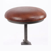 Ipari stílusú, bőrüléses, állítható magasságú bárszék