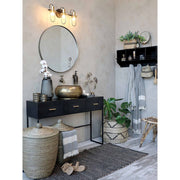 FACTORY antik szén fém falipolc fogassal 80 cm