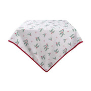 100 % pamutból készült, 100 cm hosszú és 100 cm széles ünnepi karácsonyi asztalterítő