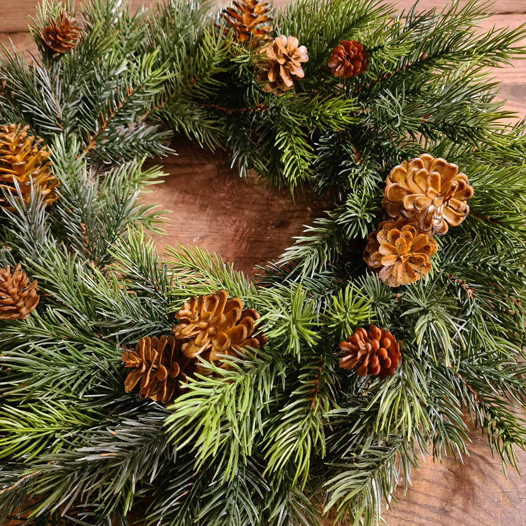 Karácsonyi fenyő koszorú műnövény Ø 50 cm Real Touch "Pine"