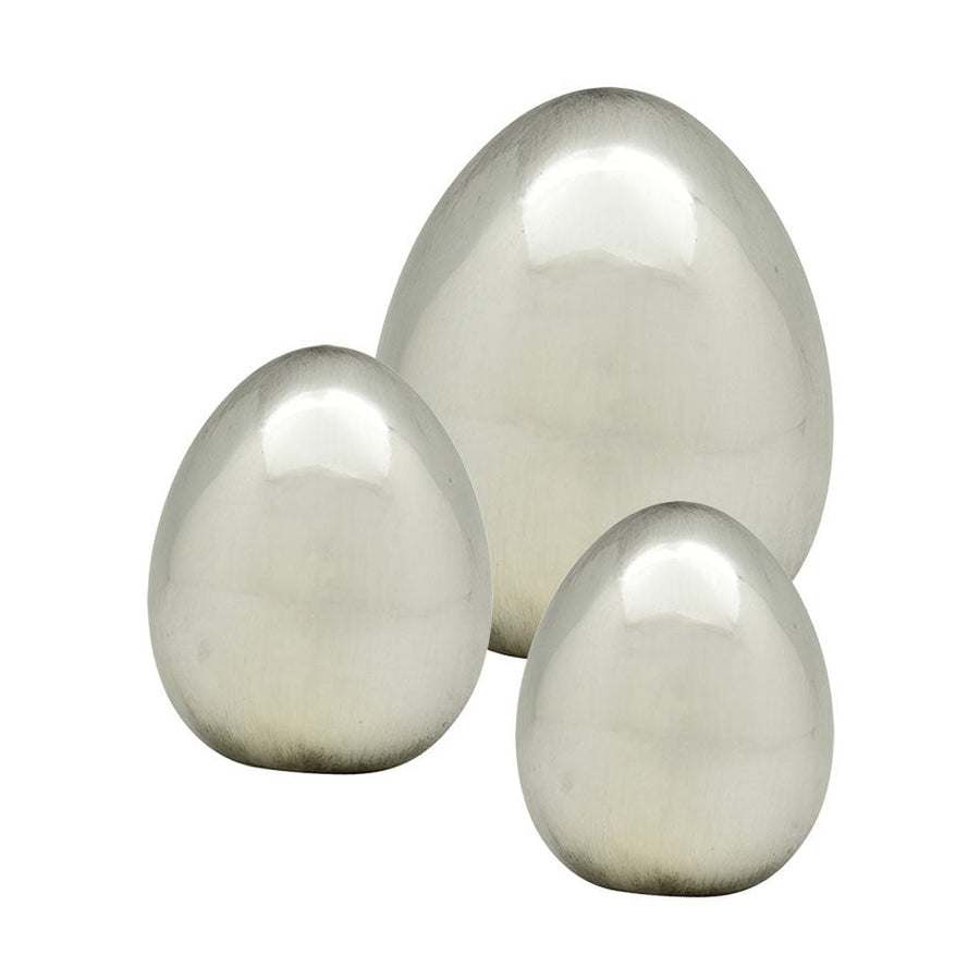 Ezüst színű húsvéti kerámiatojás