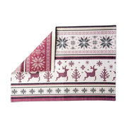 Skandináv stílusú, norvég mintás, kétoldalas karácsonyi tányéralátét.