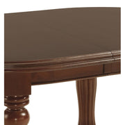 Mahagónifából készült kerekes kihúzható étkezőasztal