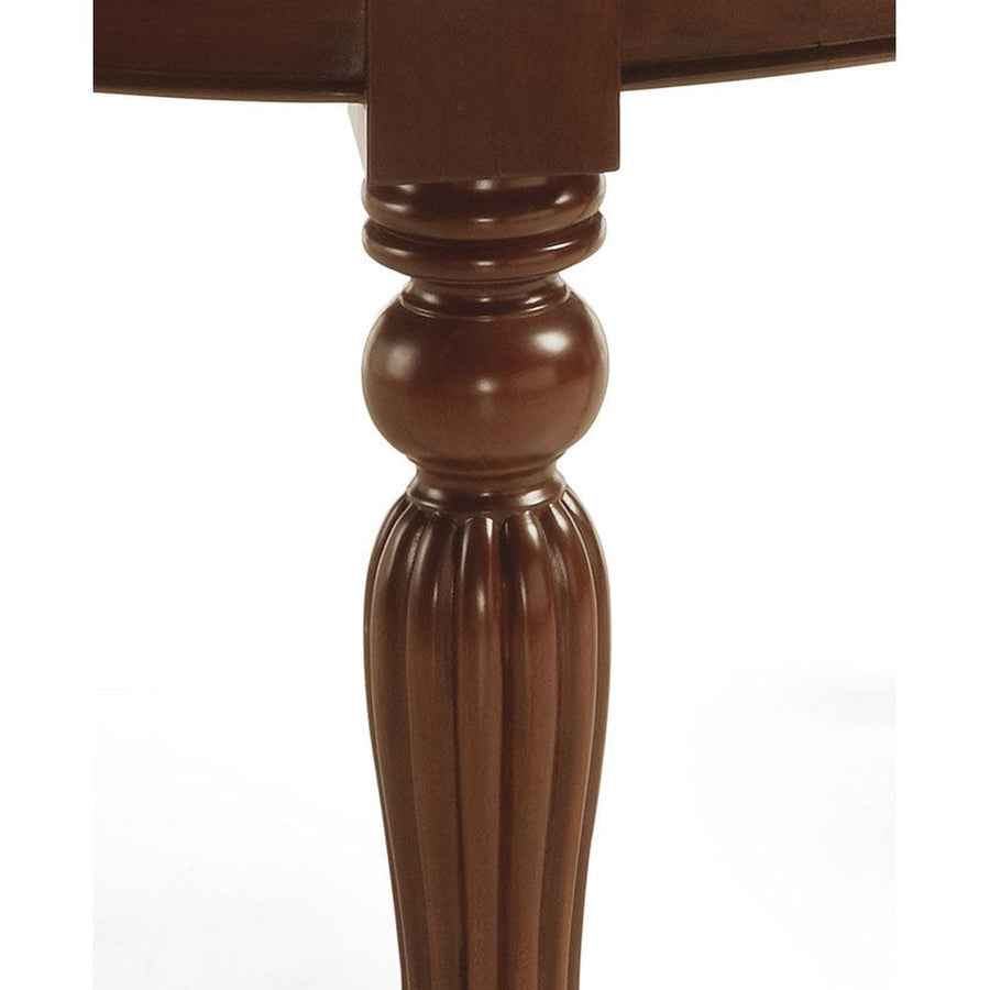 Mahagónifából készült kerekes kihúzható étkezőasztal