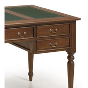 Tömör mahagónifából készült klasszikus koloniál stílusú kézműves íróasztal