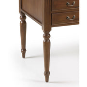 Tömör mahagónifából készült klasszikus koloniál stílusú kézműves íróasztal