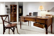 Tömör mahagónifából készült klasszikus koloniál stílusú kézműves íróasztal