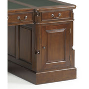 Tömör mahagónifából készült klasszikus koloniál stílusú kézműves íróasztal