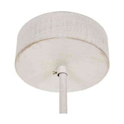 Kortárs mediterrán stílusú, patinás krém színű fémből és fehér színű tölgyfa gyöngysorból készült függeszték lámpa