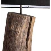 Kortárs stílusú, újrahasznosított, göcsörtös mangófából készült állólámpa.