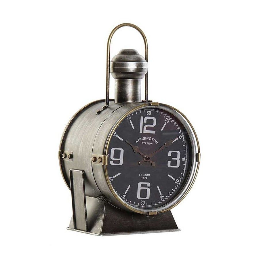 Ipari loft stílusú, fémből küszét, antikolt felületű nagyméretű asztali óra