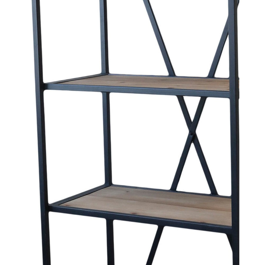 FACTORY fém-fa könyvespolc 200 cm