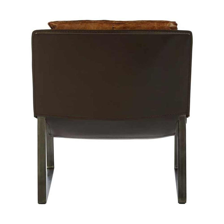 HOXTON dohánybarna relaxációs pihenő bőr fotel