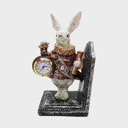 Zsebórás nyuszi figurás könyvtámasz. 