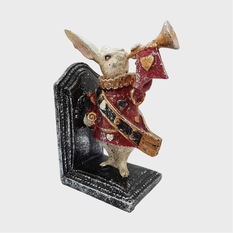 Harsonás nyuszi figurás könyvtámasz.