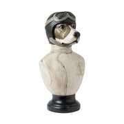 Fub Funky stílusú, pilótás kutya mellszobor