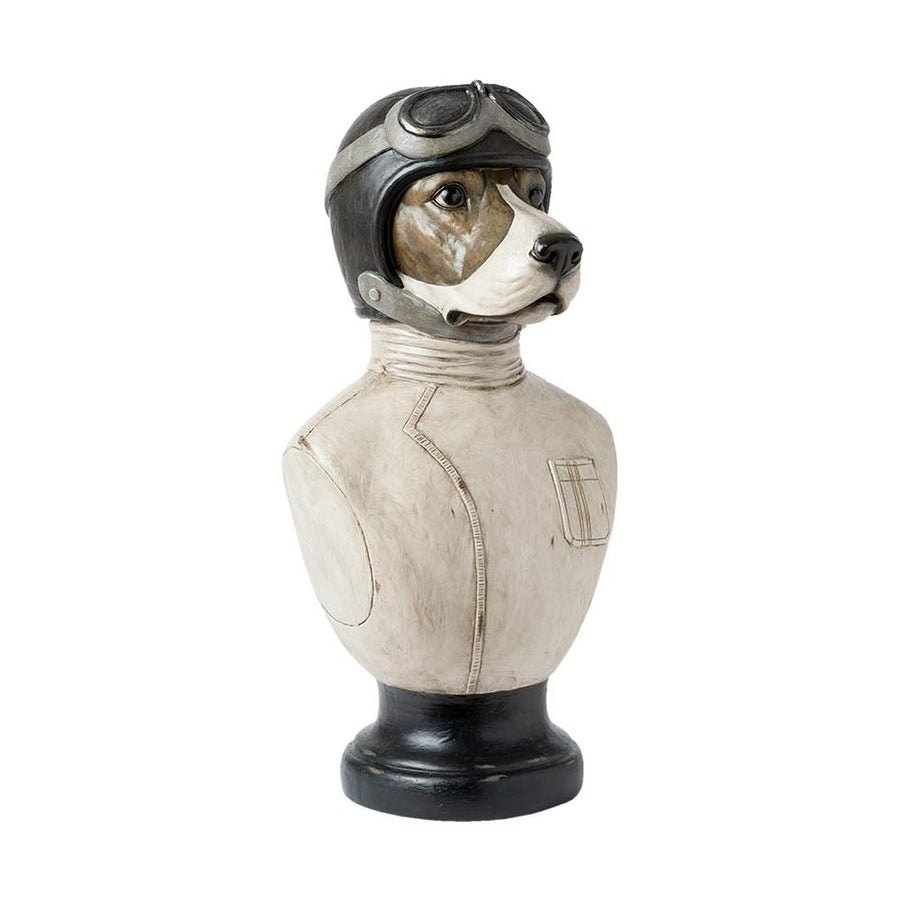 Fub Funky stílusú, pilótás kutya mellszobor