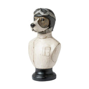 Fub Funky stílusú, pilótás kutya mellszobor