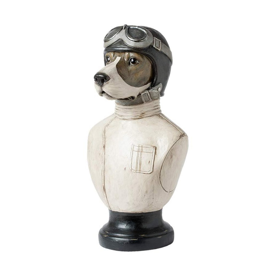 Fub Funky stílusú, pilótás kutya mellszobor