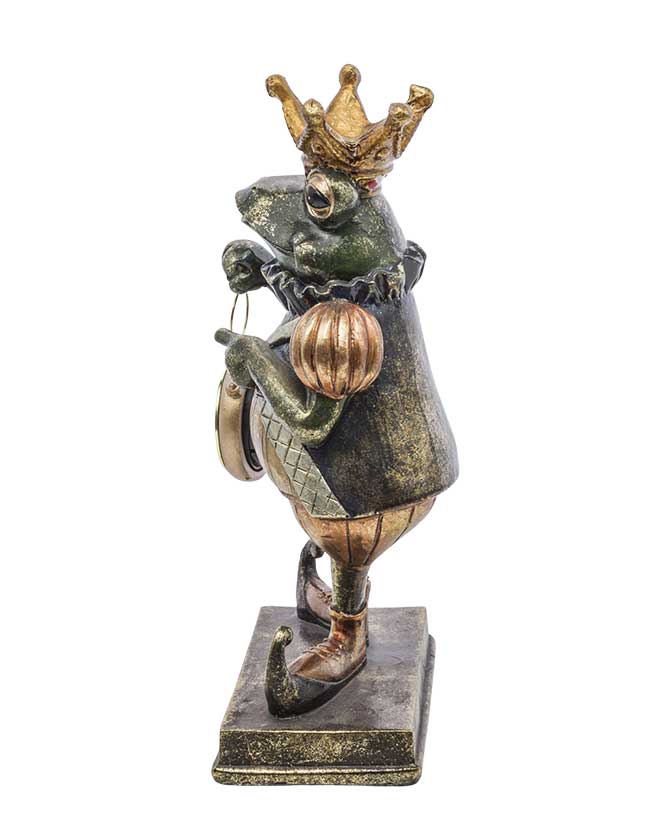 Fub Funky stílusú, 26 cm magas békakirályfi figura zsebórával