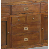 Tömör mahagónifából készült, modern-loft stílusú, kézműves tálaló.