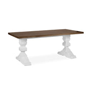 Tömör mindifából készült, modern-vidéki stílusú, 200 cm hosszú, kézműves étkezőasztal.