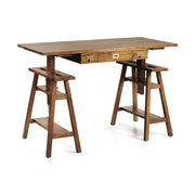 Loft stílusú, mindifából készült, állítható magasságú kézműves íróasztal.