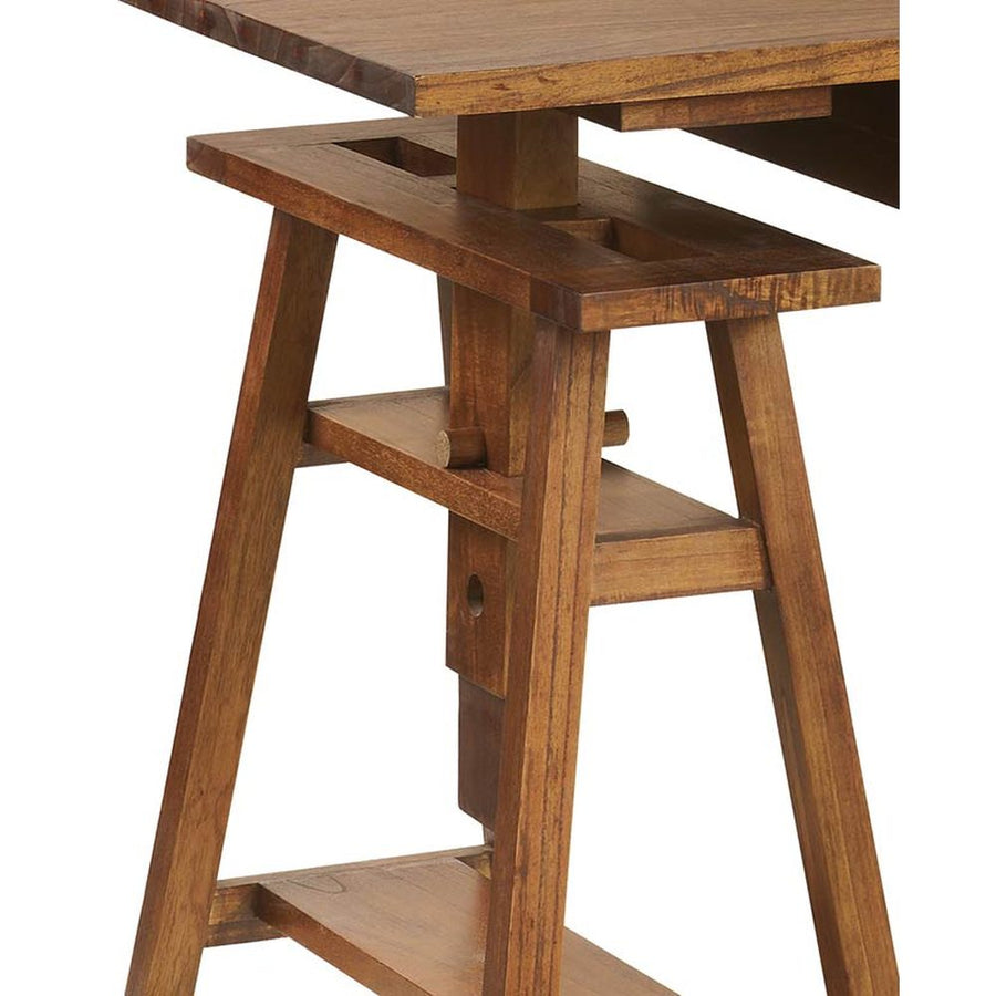 Mindifa íróasztal megemelt baklába.