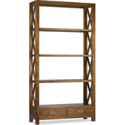 Loft stílusú, mindifából készült kézműves, fiókos könyvespolc.