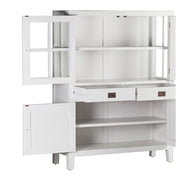 Tömör mindifából készült, modern-vidéki stílusú, kézműves vitrines tároló.