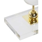 Áttetsző akril talapzat sárgaréz színű gömb formában végződő  állvánnyal