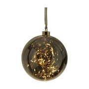 Karácsonyi, nagyméretű, füstüvegből készült üveggömb 40 darab LED égővel a belsejében.