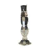 LED-es karácsonyi diótörő katona 58 cm fekete-krém "Nutcracker"