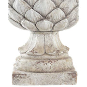 Shabby Chic stílusú, nagyméretű, 41 cm magas, antik krém színű dekoratív toboz dísz