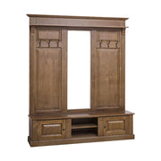 Fenyőfából készült nagyméretű előszobafal tükörrel