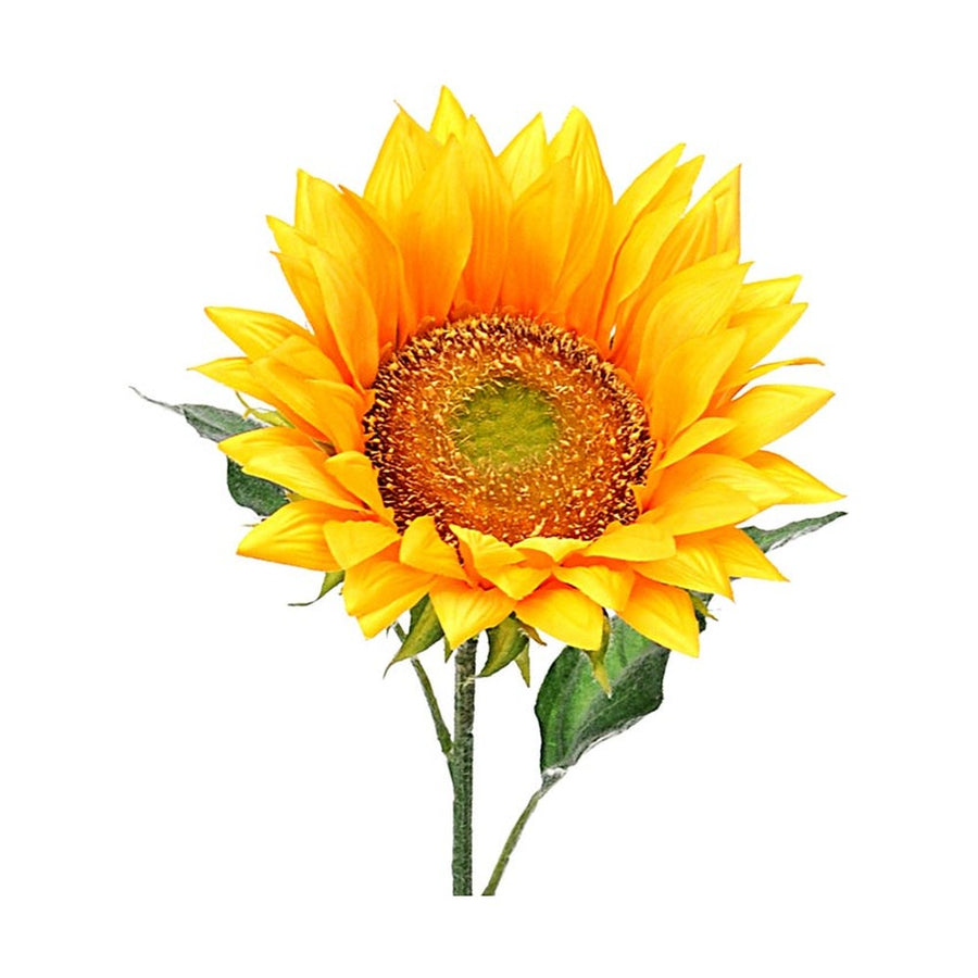 Élethű megjelenésű, 95 cm magas mesterséges napraforgó művirág