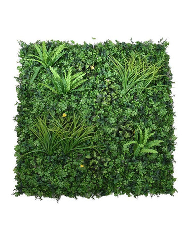 Mű növényfal panel 100 x 100 cm fű mix "Gramineae"