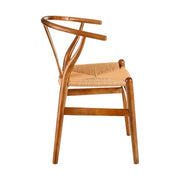 Vintage stílusú, nyírfából készült, natúr színű rattan ülőfelülettel rendelkező, formatervezett kézműves karosszék