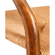 Vintage stílusú, nyírfából készült, natúr színű rattan ülőfelülettel rendelkező, formatervezett kézműves karosszék