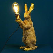 Kortárs, glamour stílusú, nyuszi figurás dizájn asztali lámpa.