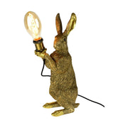 Kortárs, glamour stílusú, nyuszi figurás dizájn asztali lámpa.